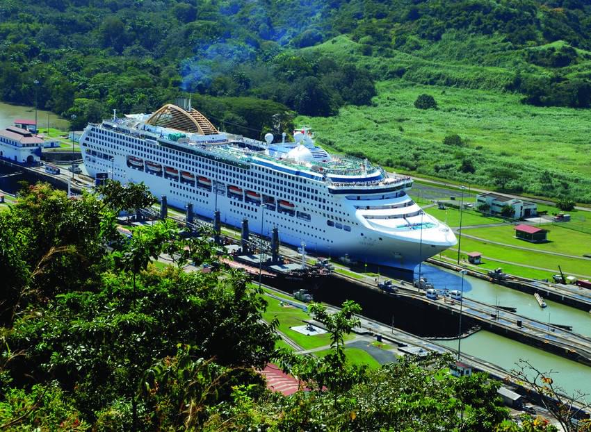 Cruise Ship in Panama Canal
