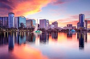Orlando cityscape at Dusk