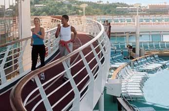 Joggers on a cruise ship
