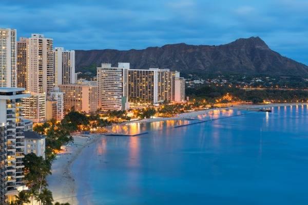 Honolulu at dusk
