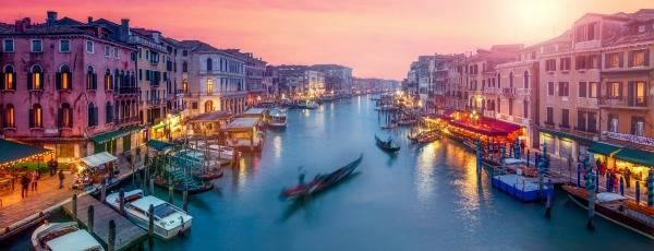 Grand Canal of Venice at dusk