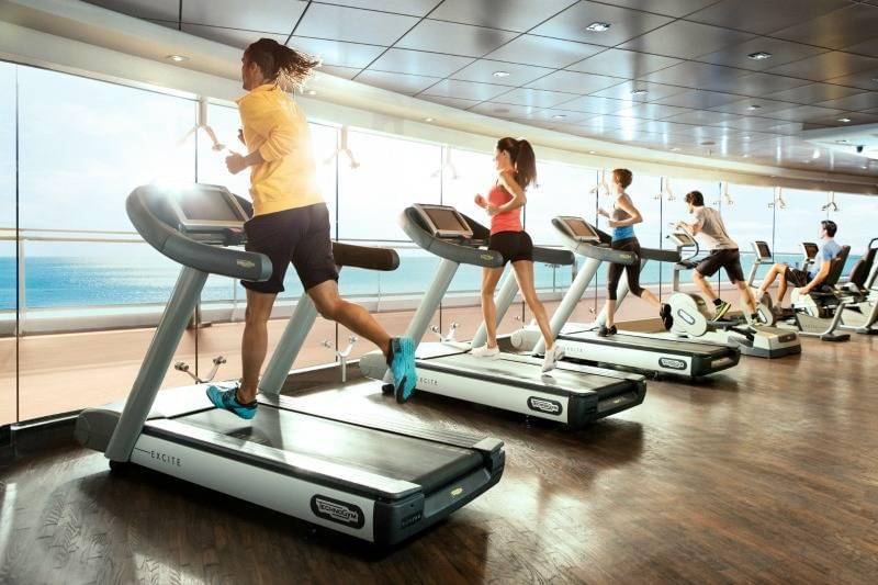 Gym equipment on MSC cruise