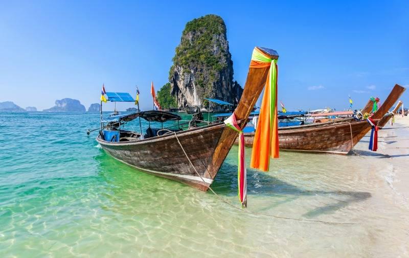 Boats on a beach in Thailand near Phuket