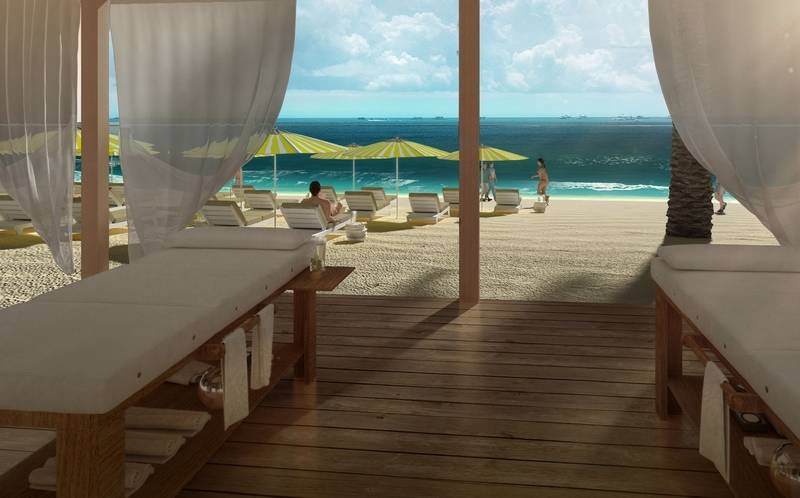 United Arab Emirates, Sir Bani Yas Island Beach Resort - MSC Yacht Club cabanas