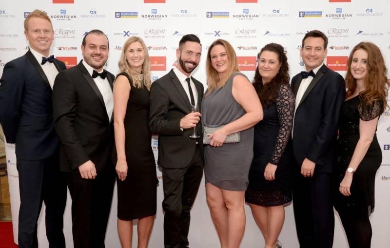 Phil Evans and Andrea Kendal with cruise line representatives