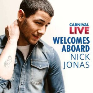 Nick Jonas performing for Carnival Live