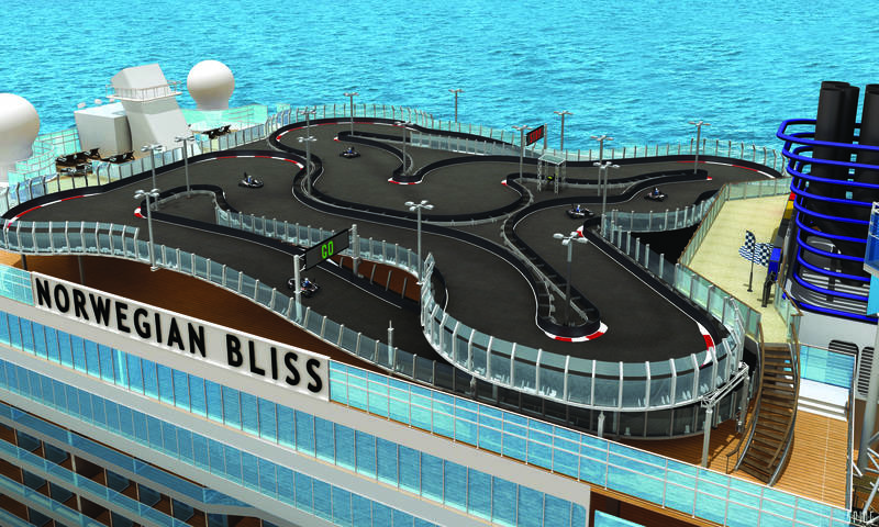 Racetrack on the Norwegian Bliss