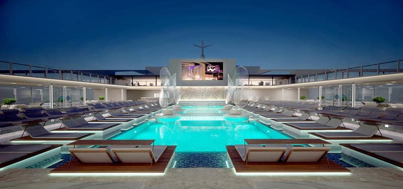 Main pool on MSC Meraviglia