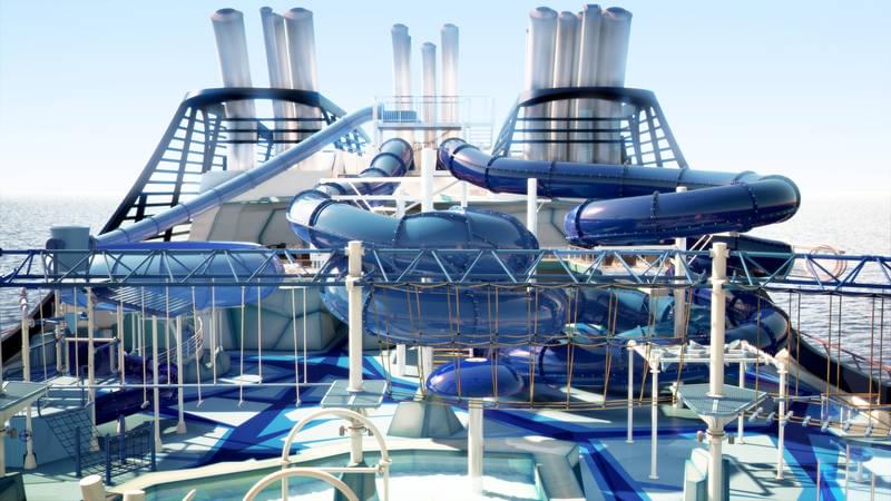 The MSC Meraviglia Aqua Park