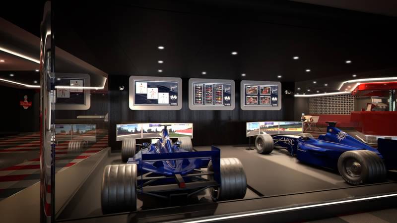 F1 Simulators on the MSC Meraviglia