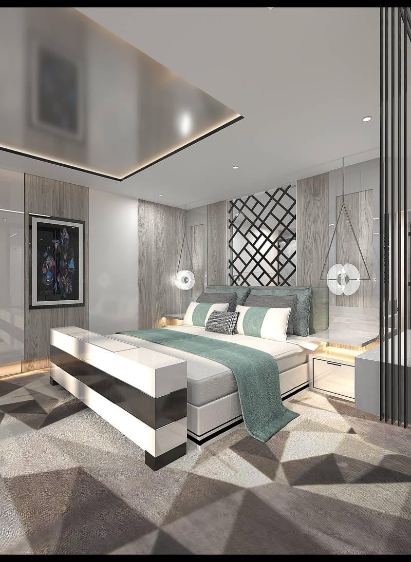 Royal Suite bedroom on Celebrity Edge