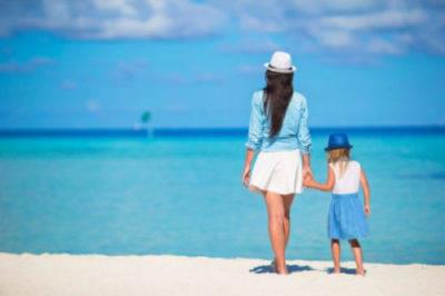 Mother and Daughter on Holiday