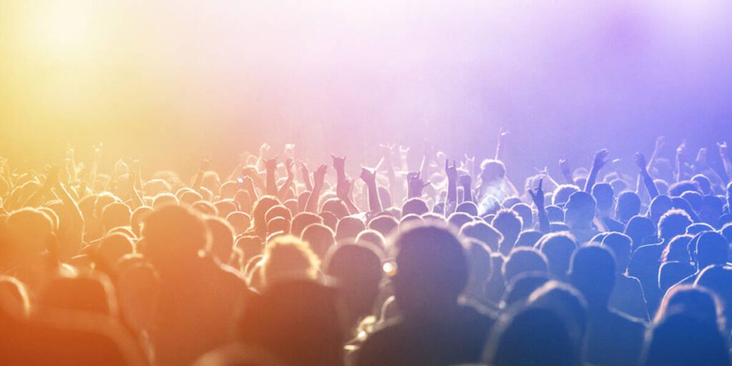 Large crowd of people at a concert